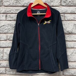 Kids Ski-Doo Black Fleece Jacket with Red Accents sz 14/16